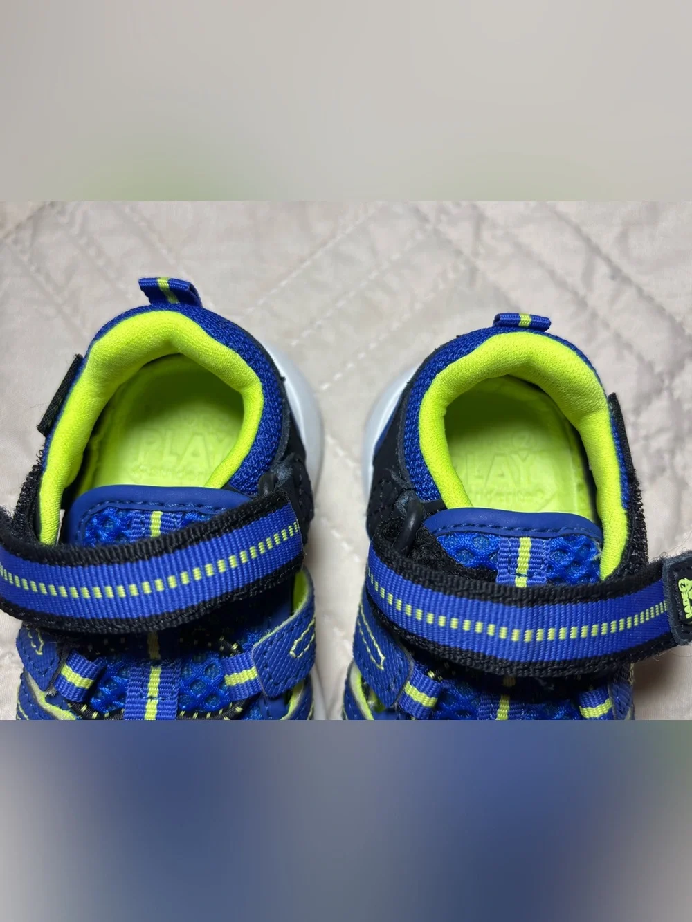 Stride Rite 360 5W Blue and Neon Yellow/Green Sneaker Sandals